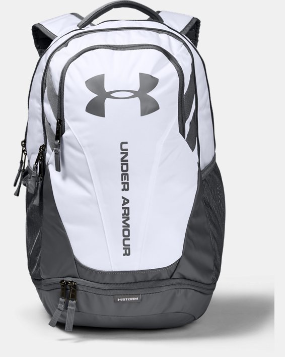 Men's UA Hustle 3.0 Backpack, White, pdpMainDesktop image number 0